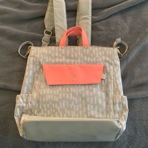 Oh Joy!  Gray and pink diaper bag